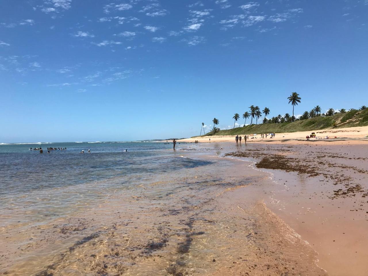 Flat Guarajuba Beira Da Praia Pe Na Areia Exterior foto